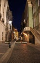 Czech Republic, Prague, night street Royalty Free Stock Photo