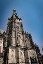 Czech Republic. Prague. St. Vitus Cathedral. Gothic style, 14th century. Golden Gate decorated with Venetian mosaics by Niccoletto Royalty Free Stock Photo