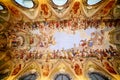 Czech Republic. Prague. Strahov monastery. The frescoed vault ceiling Royalty Free Stock Photo