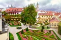 Czech republic, Prague - 18th century vrtba garden (Vrtbovska zahrada) and st. Nicholas church Royalty Free Stock Photo