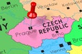 Czech Republic, Praha - capital city, pinned on political map