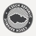 Czech Republic round logo. Royalty Free Stock Photo