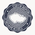 Czech Republic stamp. Royalty Free Stock Photo