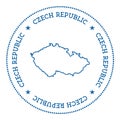 Czech Republic vector map sticker. Royalty Free Stock Photo