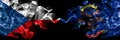 Czech Republic, Czech vs United States of America, America, US, USA, American, North Dakota smoky mystic flags placed side by side