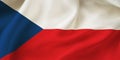 Czech Republic waving flag background.Closeup illustration of Czech Republic flag