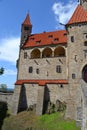 Czech, Romanesque architecture, tourism, castle Bouzov, Olomouc, beautiful view, antiquary