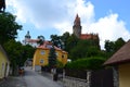 Czech, Romanesque architecture, tourism, castle Bouzov, Olomouc, beautiful view, antiquary, noble family, Royalty Free Stock Photo