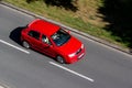 Czech Skoda Fabia RS hot hatch with TDI diesel engine with motion blur effect Royalty Free Stock Photo