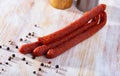 Czech smoked pork sausages