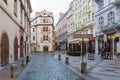 Czech street in downtown Prague, Czech Republic