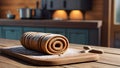 Czech trdelnik with cinnamon and vanilla pastry.