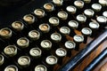 Czech typewriter keyboard detail Royalty Free Stock Photo