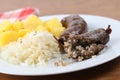 Czech white pudding Royalty Free Stock Photo
