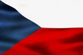 Czechia flag - realistic waving fabric flag. Flag concept background.