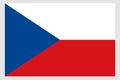 Czechia flag vector template background realistic copy