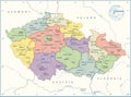 Czechia Map - highly detailed vector illustration Royalty Free Stock Photo