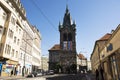 Czechia people and foreigner travelers walking and visit Henry`s Bell Tower or Jindrisska Tower