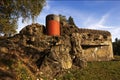 Czechoslovak Second World War fortifications at the border infantry bunker, pillbox