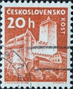 Czechoslovakia Circa 1960 : A postage stamp printed in Czechoslovakia showing the Kost castle