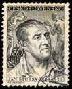 Stamp printed by Czechoslovakia shows Jan Stursa