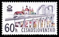 CZECHOSLOVAKIA - CIRCA 1978: A stamp printed in Czechoslovakia shows Overpass in Prague