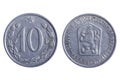 Czechoslovakia coins macro Royalty Free Stock Photo