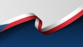 CzechRepublic ribbon flag background Royalty Free Stock Photo