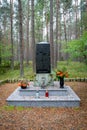 Czersk, pomorskie / Poland - September, 26, 2019: A small monument dedicated to those murdered by the Nazis in Pomerania in Poland