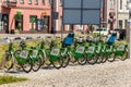 Czestochowa, Poland -02/08/2020 - city bikes for rent in Czestochowa