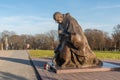 Czestochowa, Poland - 01 January, 2023: Statue of Cardinal Stefan Wyszynski at Jasna Gora sanctuary