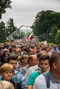 Czestochowa, Poland - July 28, 2016: Pilgrims waiting for the ar