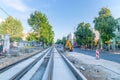 Replacing tram tracks on inner city street