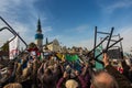 Czestochowa, Poland - October 15, 2016: United Atonement, all-day prayer meeting people from all over Polish, who repented of his Royalty Free Stock Photo