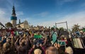 Czestochowa, Poland - October 15, 2016: United Atonement, all-day prayer meeting people from all over Polish, who repented of his Royalty Free Stock Photo