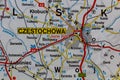 Czestochowa, Poland, on a road m Royalty Free Stock Photo