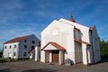 Czluchow, pomorskie / Poland - June, 2, 2019: Greek Catholic church in the village, Temple of God, built in a modern style in