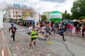 Czluchow, pomorskie / Poland - May, 25, 2019: Tura Run - street competition in a small town. Athletics competition named after