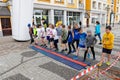 Czluchow, pomorskie / Poland - May, 25, 2019: Tura Run - street competition in a small town. Athletics competition named after