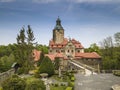 Majestic Czocha castle in spring
