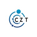 CZT letter logo design on white background. CZT creative initials letter logo concept. CZT letter design Royalty Free Stock Photo