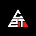 CZT triangle letter logo design with triangle shape. CZT triangle logo design monogram. CZT triangle vector logo template with red Royalty Free Stock Photo