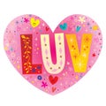 LUV heart shaped vector design Royalty Free Stock Photo
