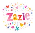 Zazie girls name Royalty Free Stock Photo