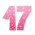 Number seventeen Royalty Free Stock Photo