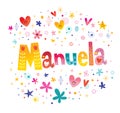 Manuela girls name Royalty Free Stock Photo