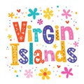 Virgin Islands vector lettering