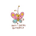 Anti-social butterfly