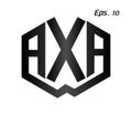 INITIAL LETTER LOGO `AXA` Royalty Free Stock Photo