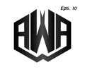 INITIAL LETTER LOGO `AWA`